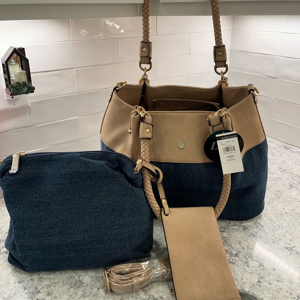 Wilson Leather 3in1 Denim Bag
